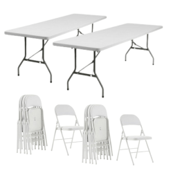 2 Rectangle Table/12 Chairs