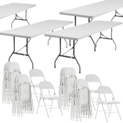 4 Rectangle Tables/24 Chairs