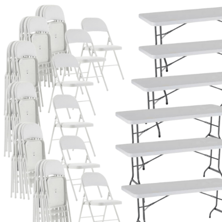 6 Rectangle Table/36 Chairs TinyTanks Jumpers Manteca CA