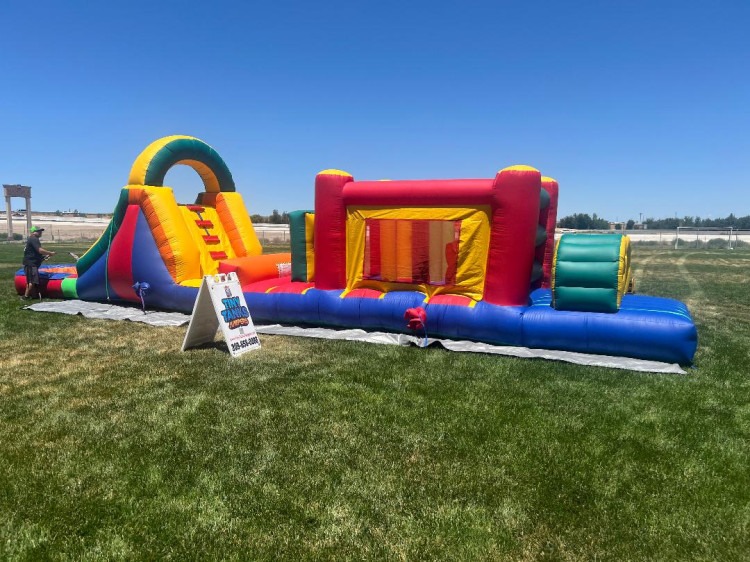 2 PC Sport Obstacle Course with Water Slide (50 Ft) WET