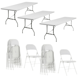 3 Rectangluar Tables/ 18 Chairs
